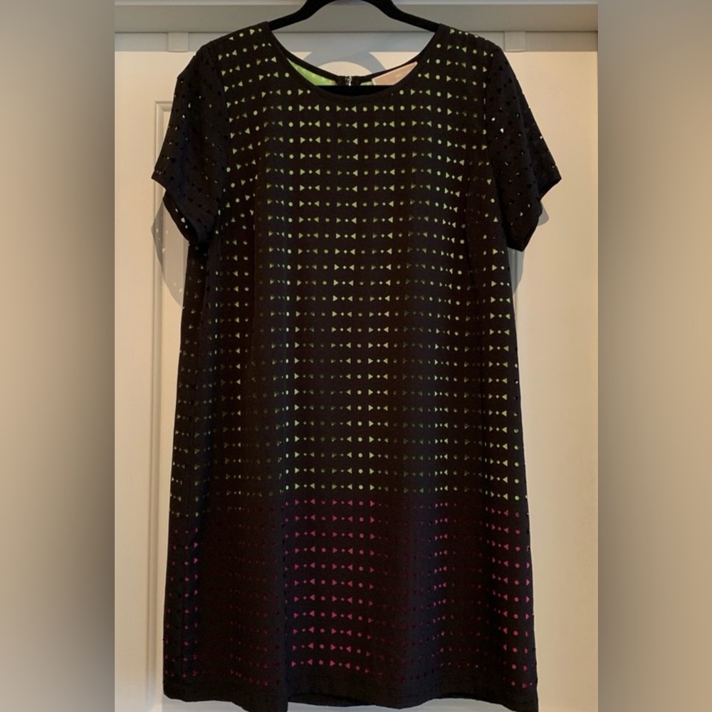 MICHAEL Michael Kors laser cut colorblock dress